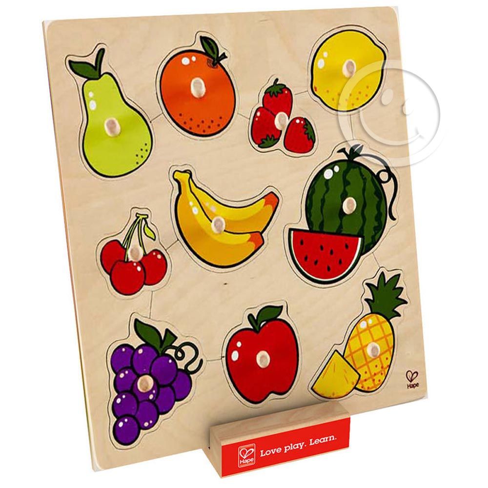 Hape, Дървен пъзел с дръжки, Плодове