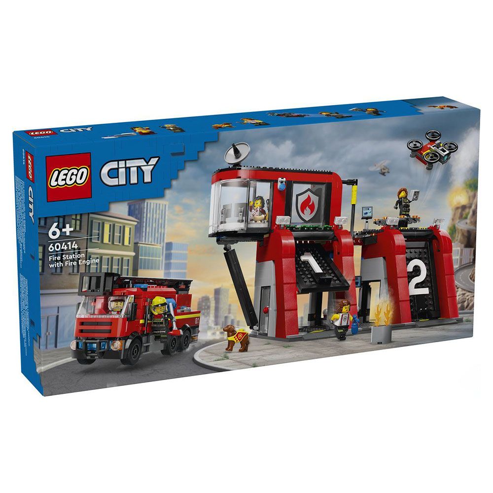 Lego City, Конструктор Пожарна команда и пожарникарски камион, 843 части, Lego