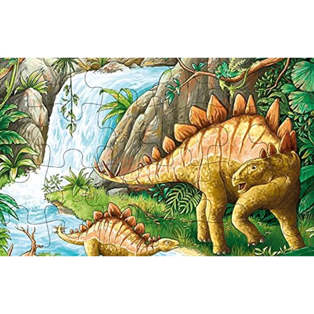 Мини дървен пъзел, Динозаври, 24 части, асортимент