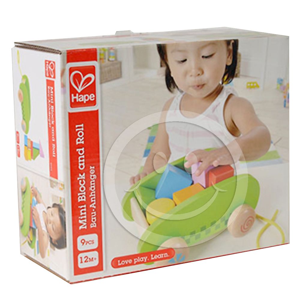 Дървен конструктор с количка