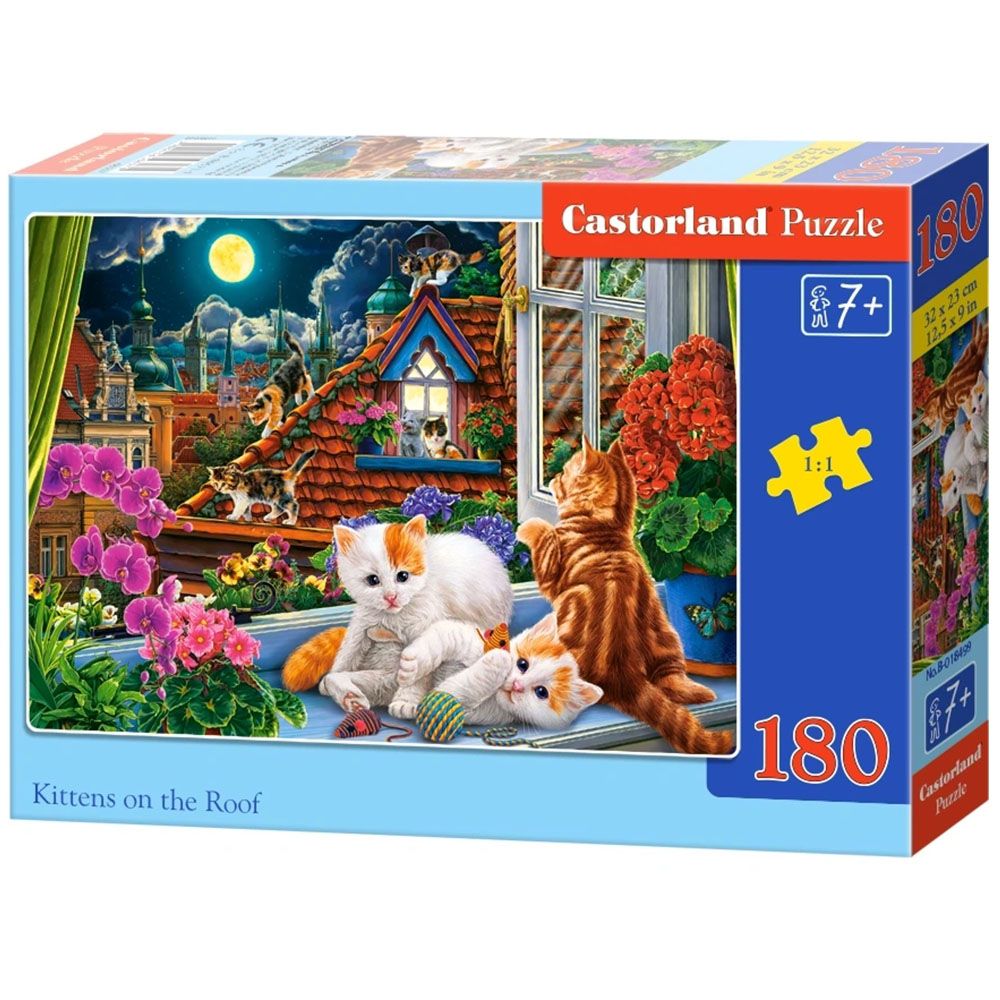 Castorland, Котенца на покрива, пъзел 180 части