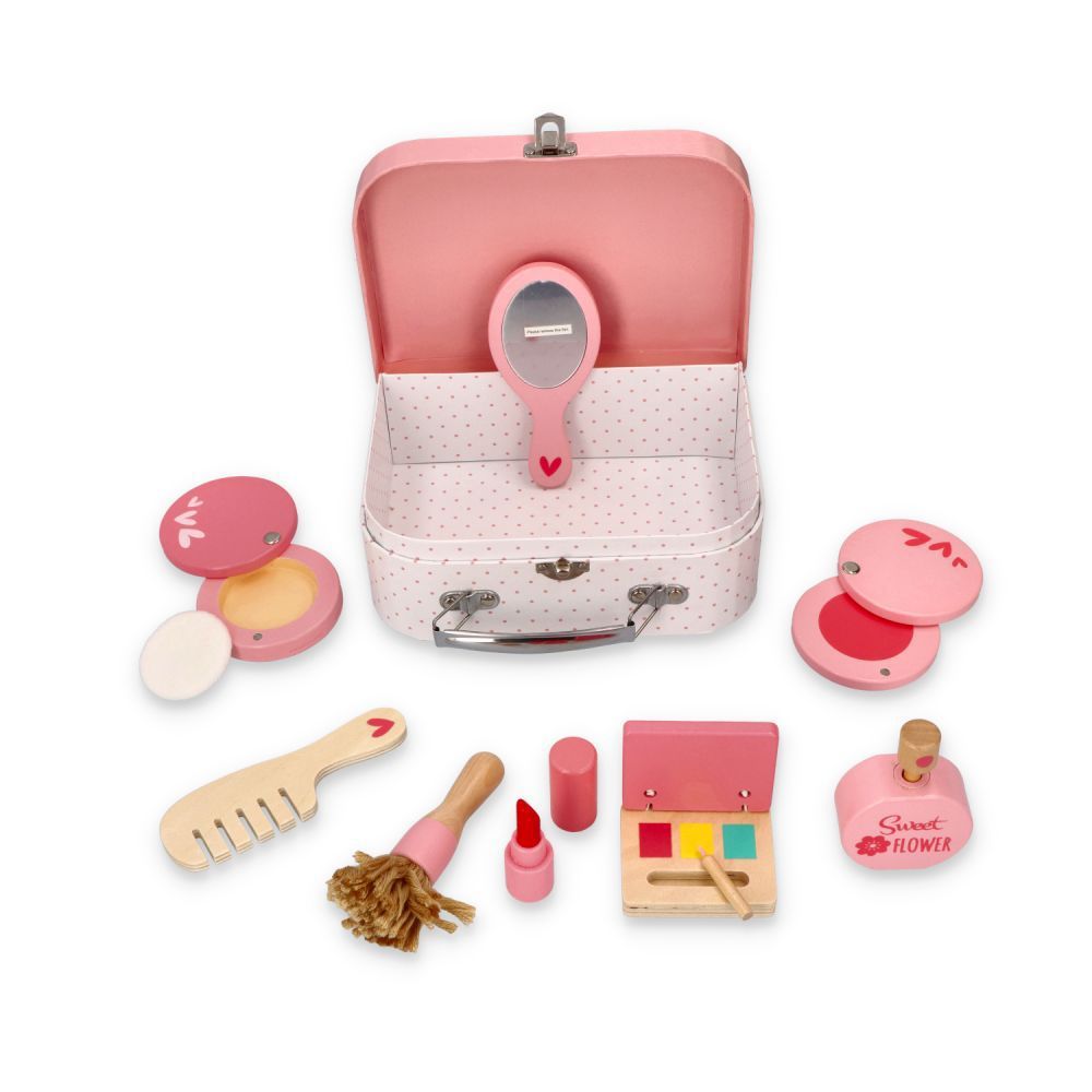 Lelin Toys, Розово куфарче с принадлежности за суетни малки дами