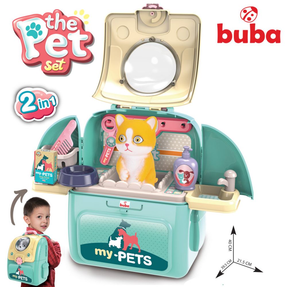 Buba, Коте, домашен любимец в раница