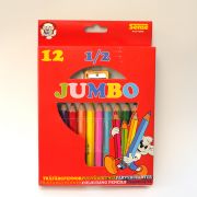 Къси цветни моливи Джъмбо, 12 броя