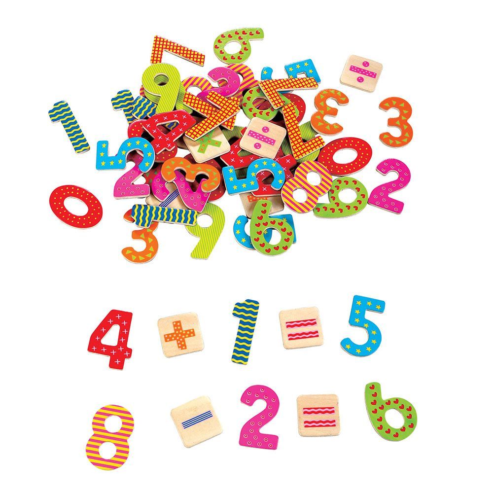 Lelin Toys, Дървени магнити, Цифри и знаци