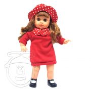 Кукла Рина с червена рокля, говори на български език