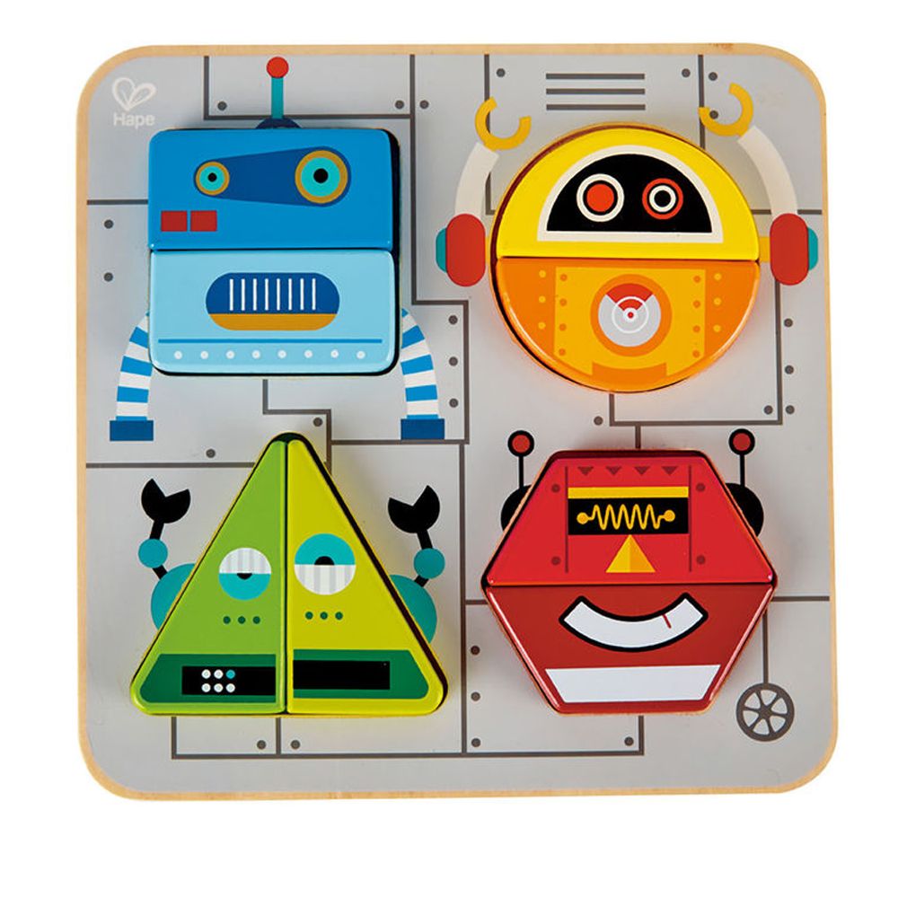 Hape, Дървен пъзел, Щурите роботчета