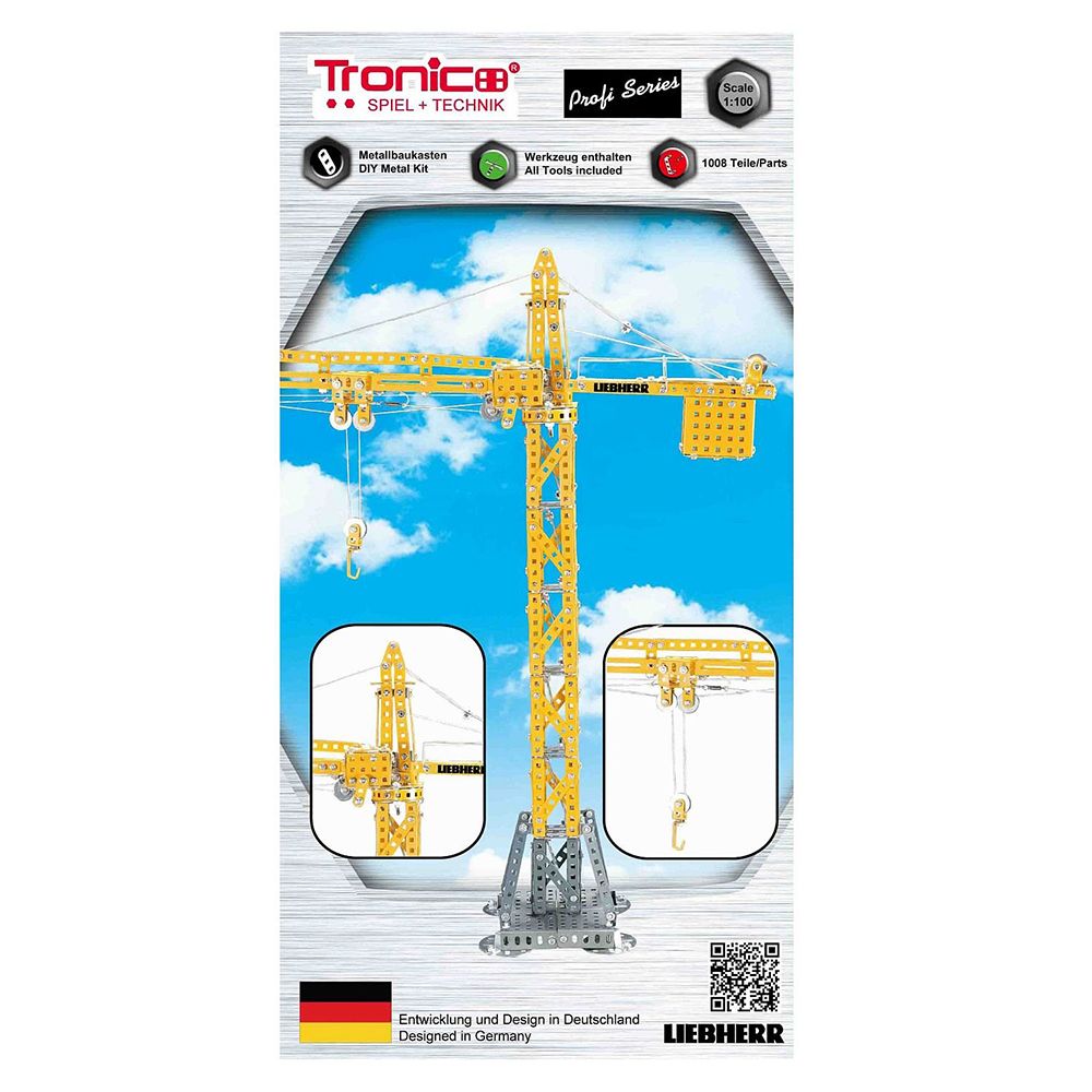 Profi Serie, Метален конструктор, Кран, Liebherr Tower Crane, Tronico