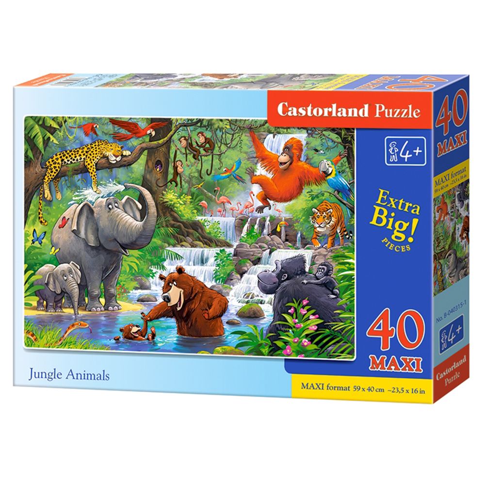 Castorland, Животни от джунглата, пъзел MAXI, 40 части