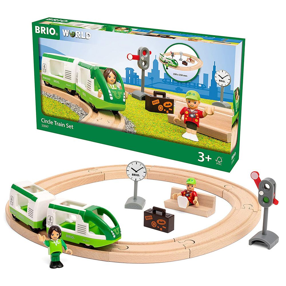 BRIO, Комплект кръгови релси с влакче