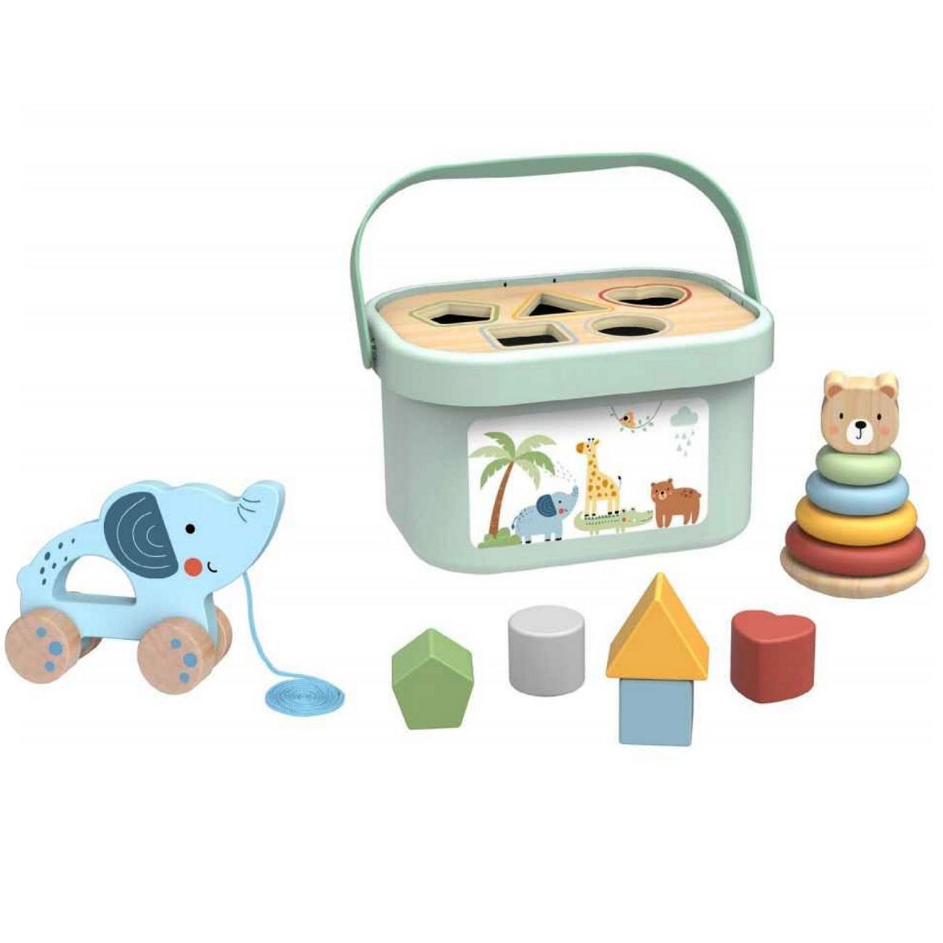 Комплект за игра, дървени играчки, 3 в 1