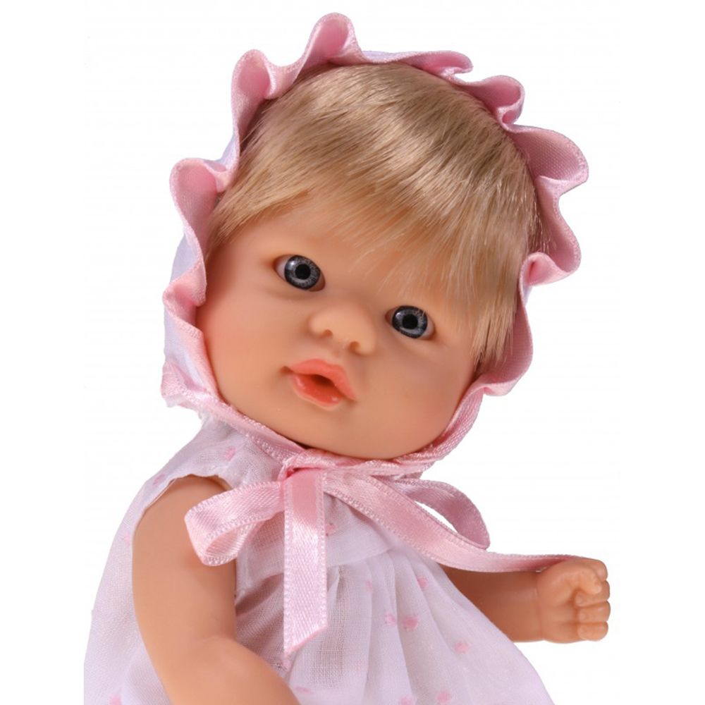 Кукла-бебе Чикита, с розова рокличка и шапка