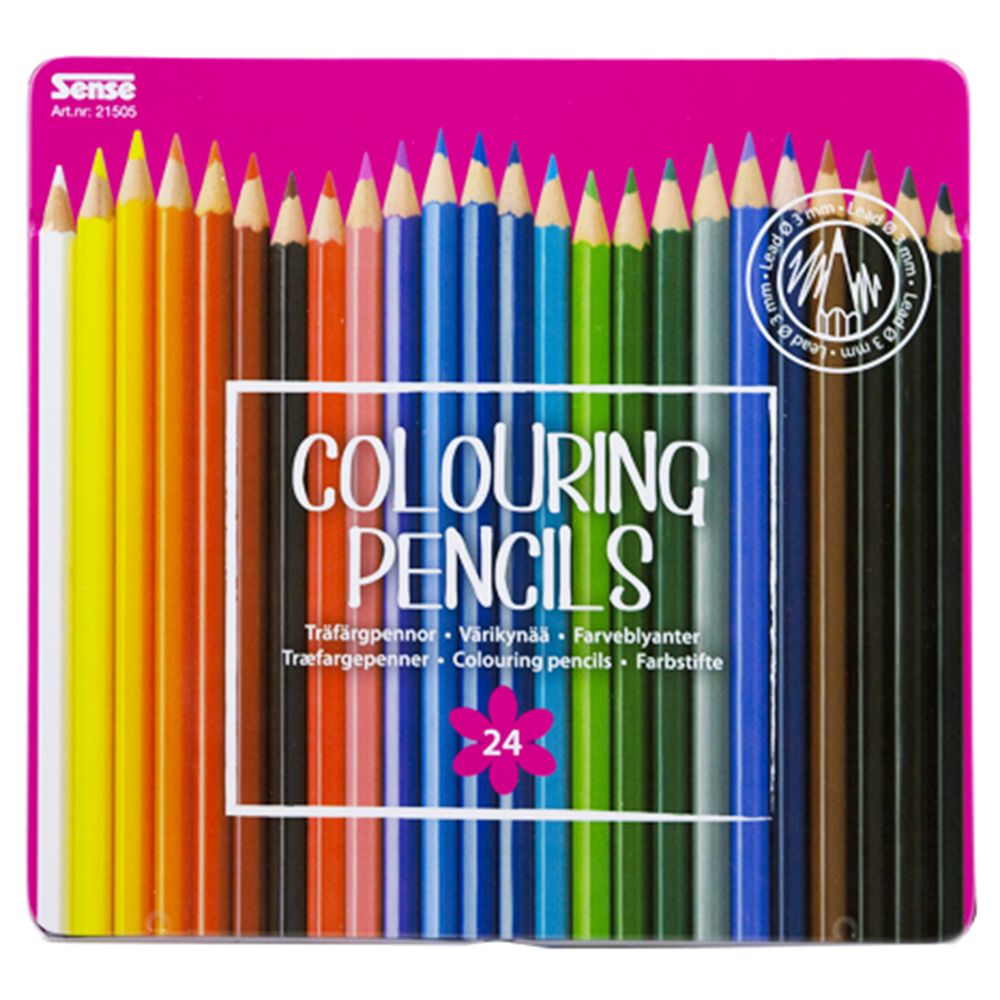 Sense, Цветни моливи в метална кутия, 24 бр.