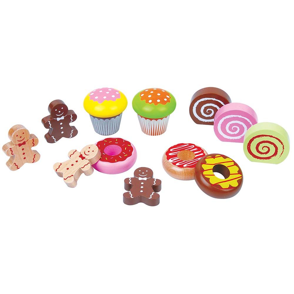 Lelin Toys, Комплект за игра, Дървени кексчета