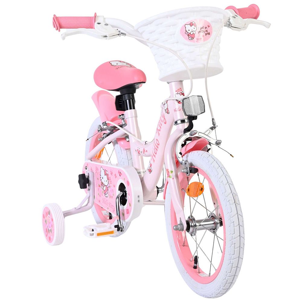 Детски велосипед с помощни колела, Hello Kitty, 14 инча, Момичета