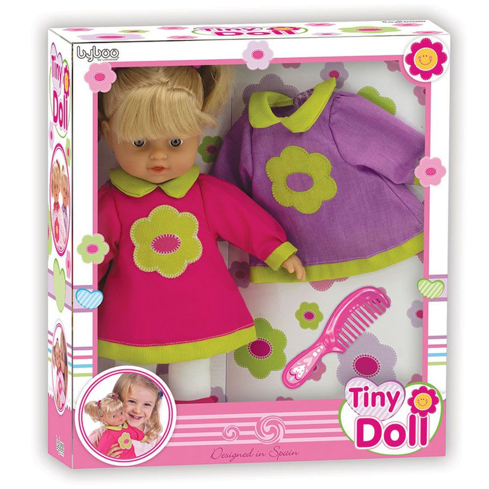 Loko Toys, Кукла с две рокли и гребен, Tiny Doll