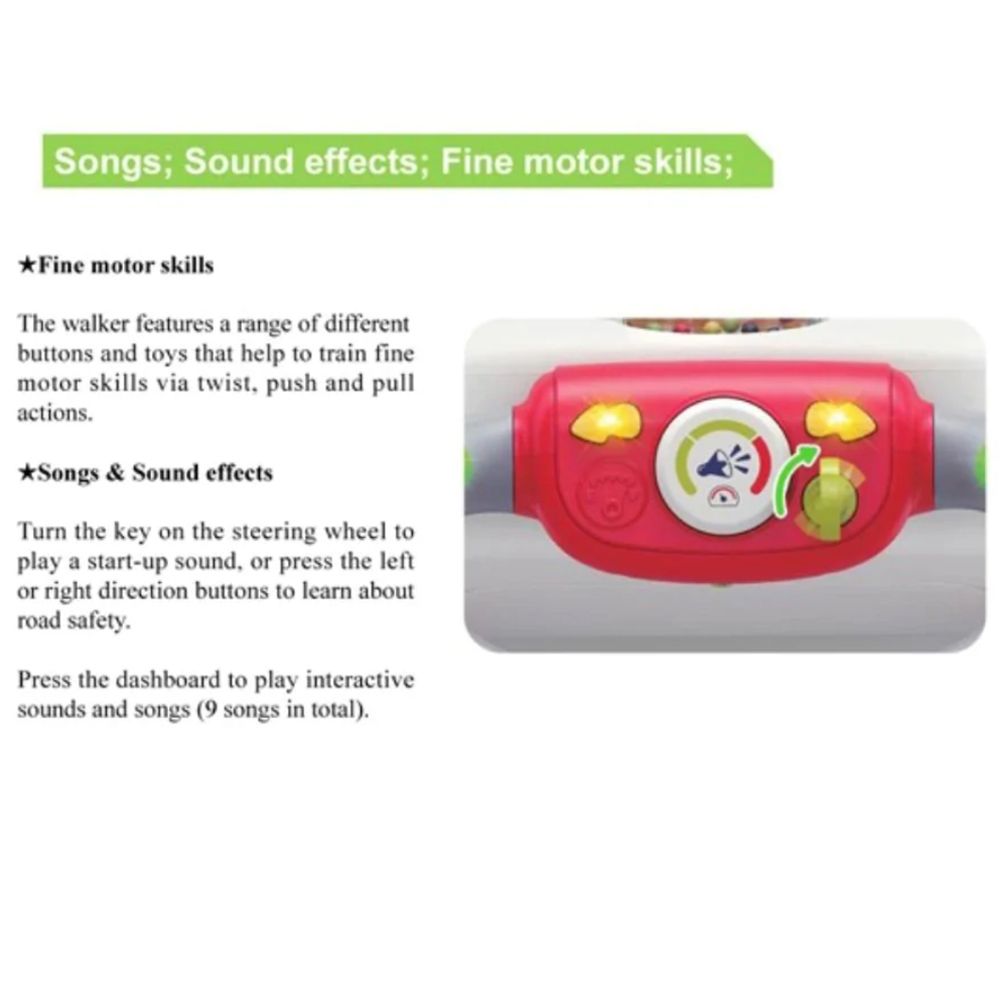 Детска образователна проходилка с музика и светлина, Автомобил