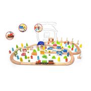 Дървено влакче с релси, 110 части