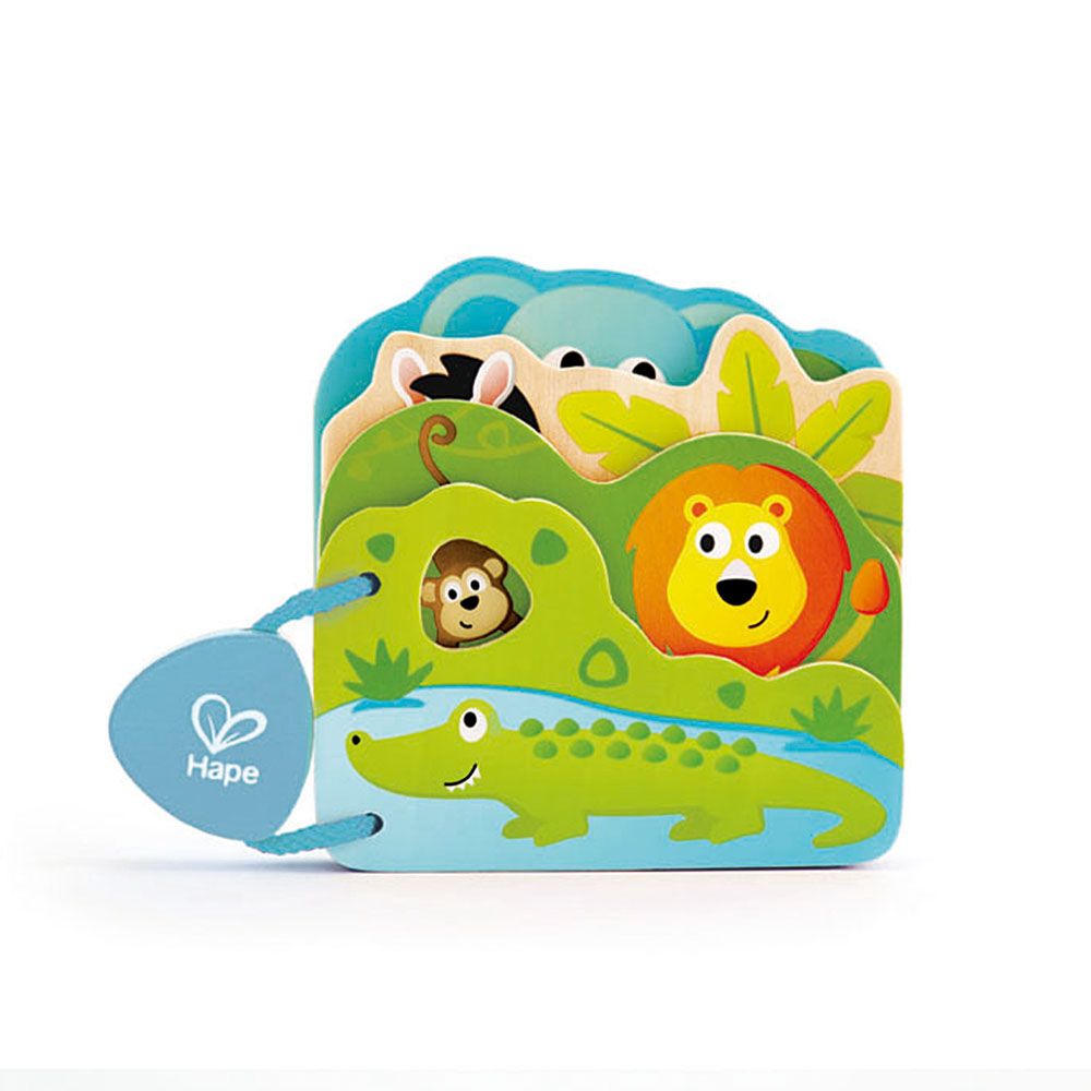Hape, Дървена бебешка книжка, Дивите животни