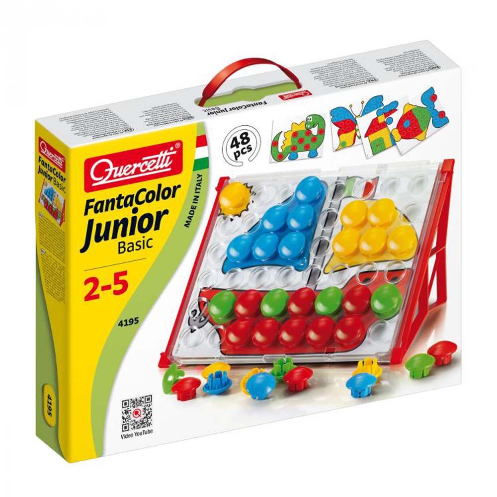 Quercetti, Мозайка едри части FANTACOLOR JUNIOR, 48 части