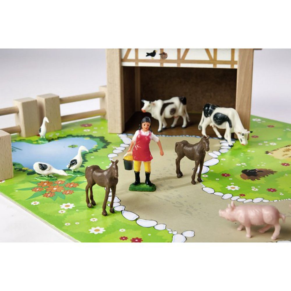 Дървена ферма с животни, 20 части