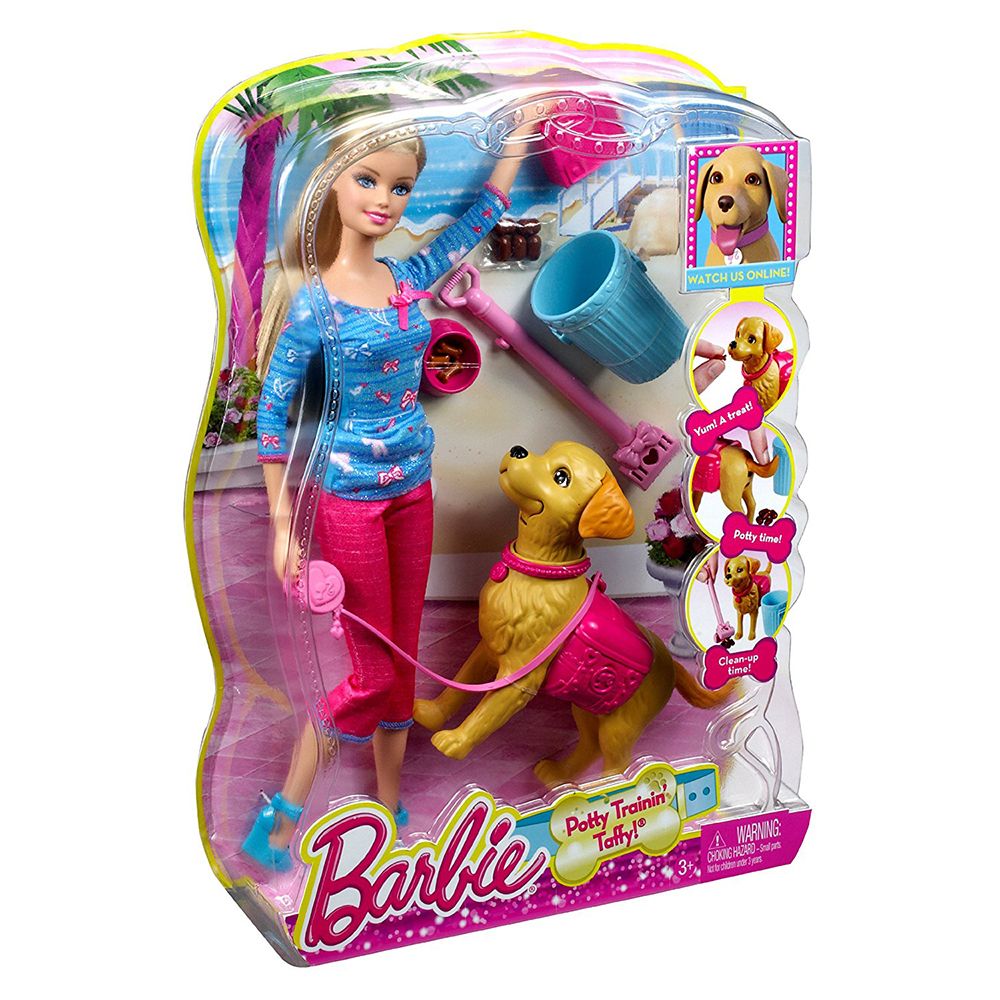Barbie  Кукла Барби с кученце Тафи