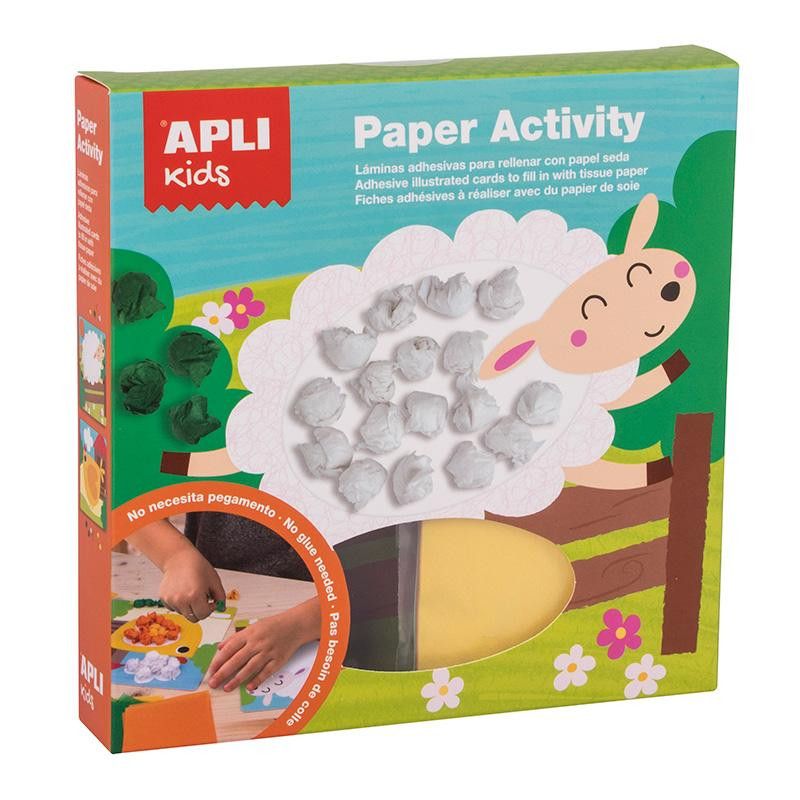Apli kids, Комплект за апликации с цветна хартия тишу, На село