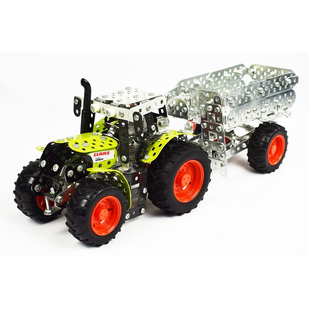 Метален конструктор Трактор Claas Arion 430 с ремарке, 700 части
