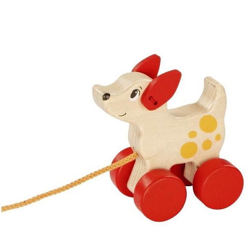 Goki, Дървена играчка за дърпане, Кученце