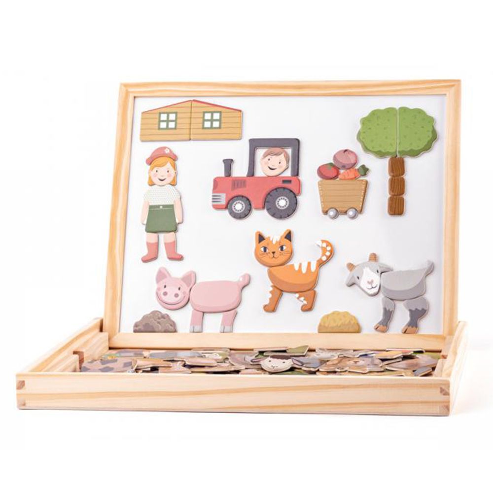 Woodyland, Двустранна дъска с магнитни животни
