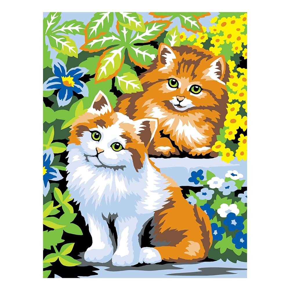 Рисуване по номера с акрилни бои, Котки