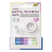 Блестящо декоративно тиксо WASHi TAPE, Magic Rainbow, с държач