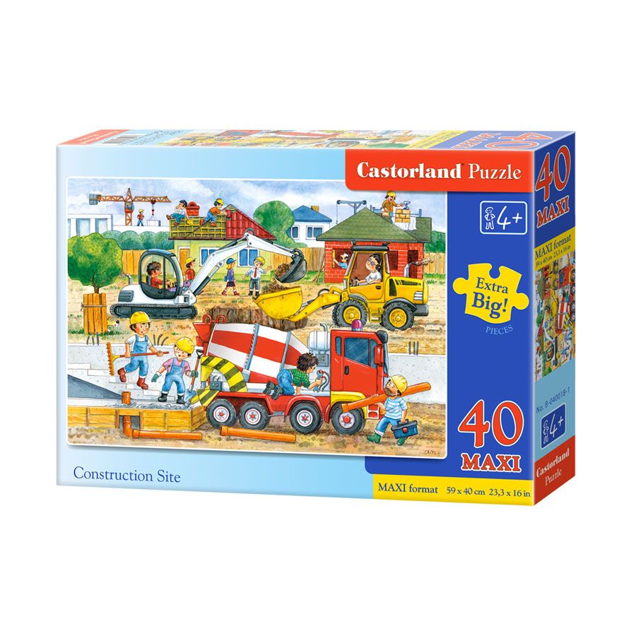 MAXI, Строителна площадка, пъзел 40 части, Castorland