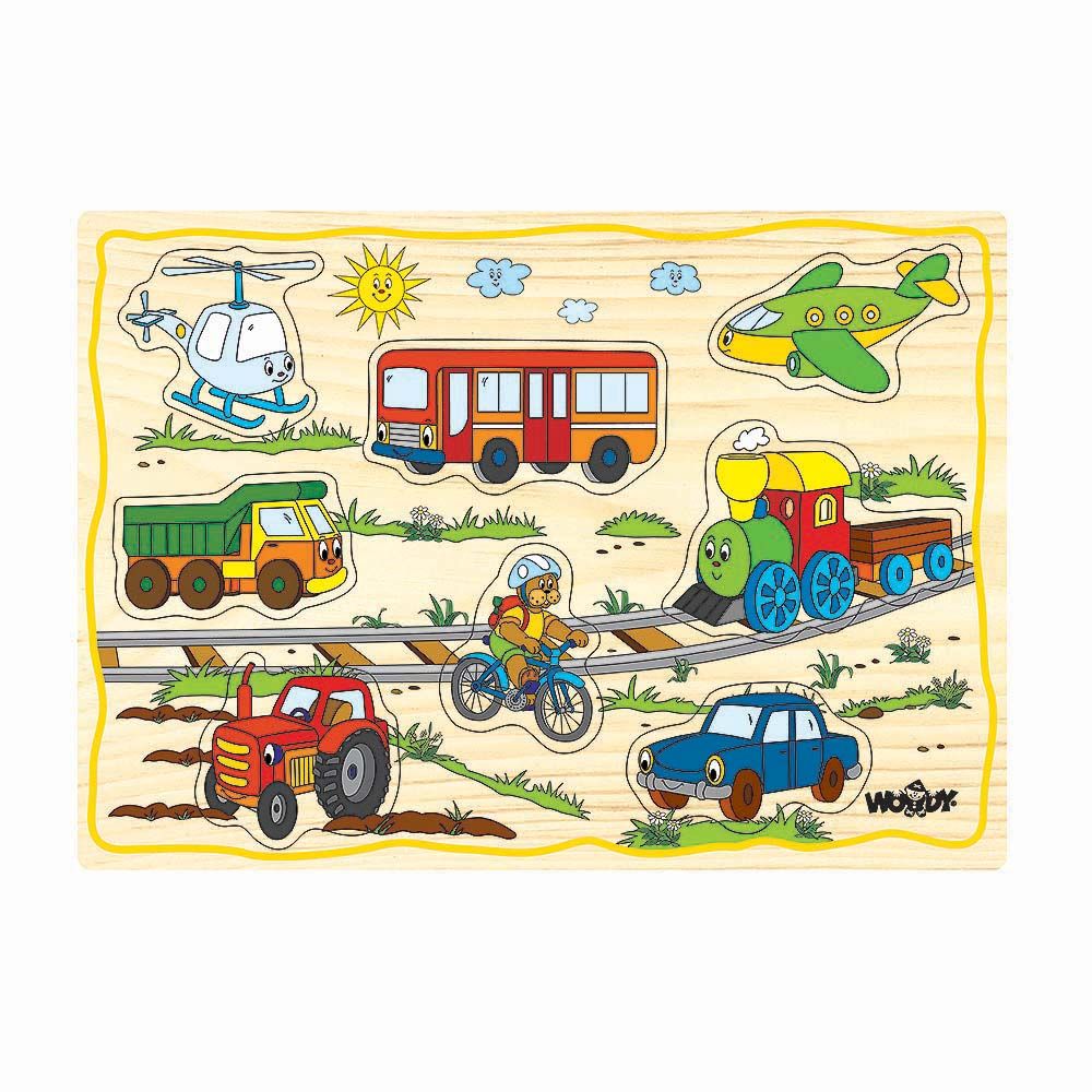 Woodyland, Дървен пъзел с дръжки, Превозни средства