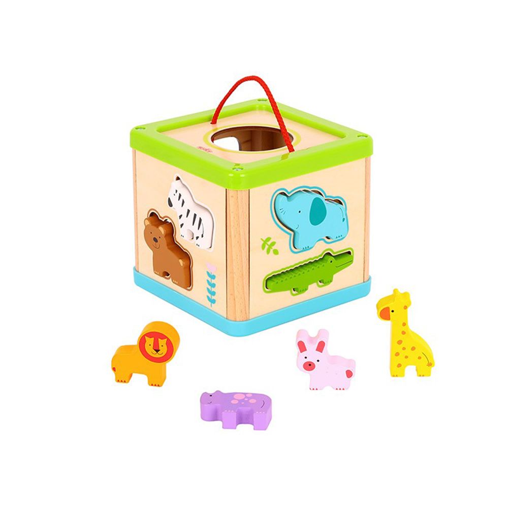 TookyToy, Дидактически дървен куб, Сортер с животни