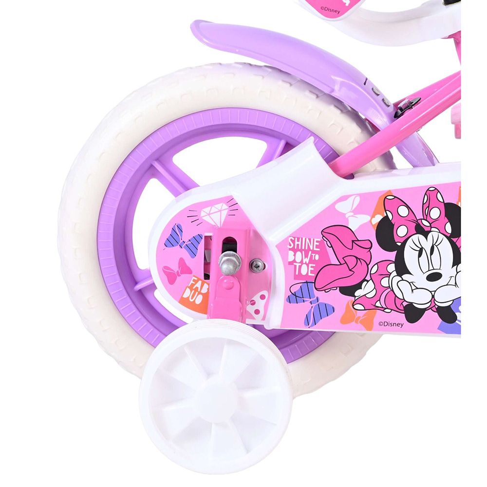 Детски велосипед с помощни колела, Disney Minnie, 12 инча