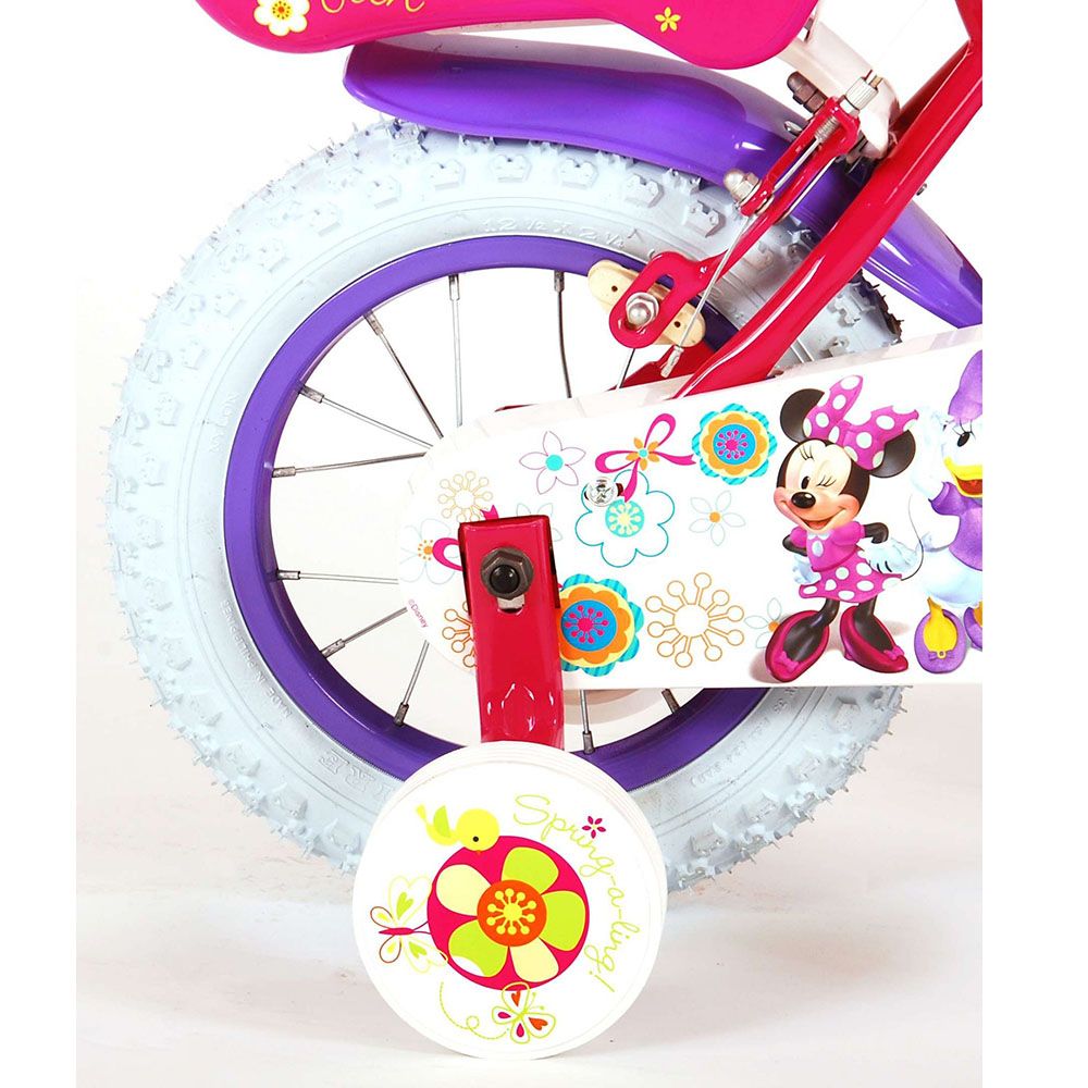 Детски велосипед с помощни колела Disney Minnie, 12 инча