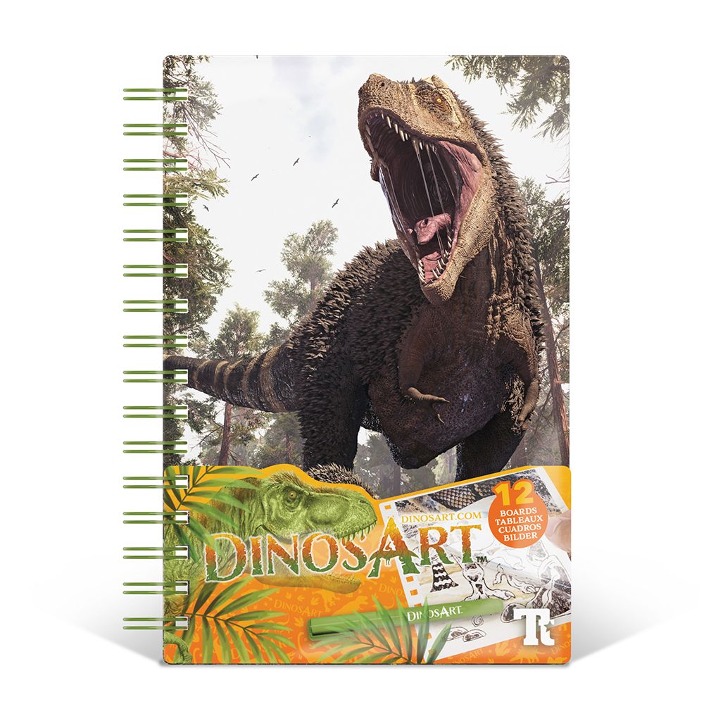 Творческа книга, рисуване с фолио, Динозаври