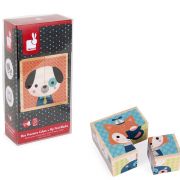 Дървени кубчета за най-малките, Животните в гората, 4 бр.