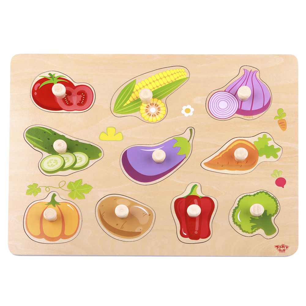 TookyToy, Дървен пъзел с дръжки, Зеленчуци