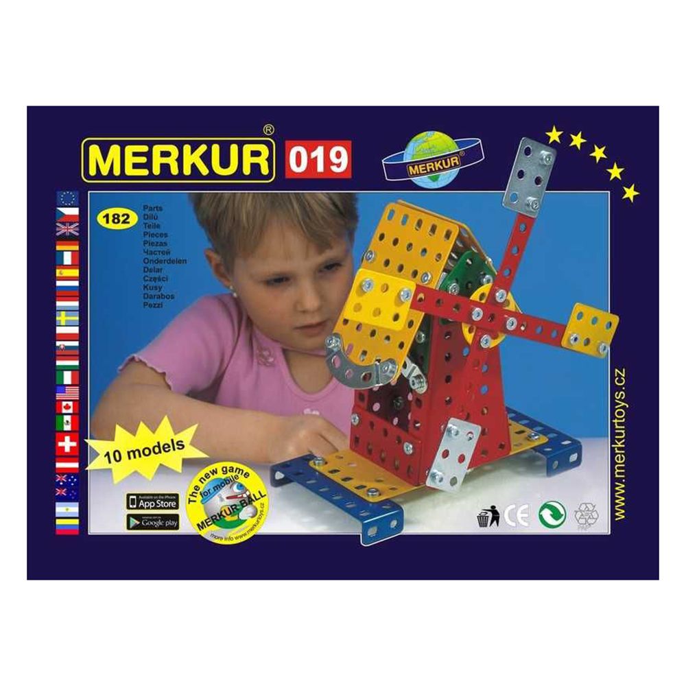 Метален конструктор, Вятърна мелница, 10 в 1, 181 части