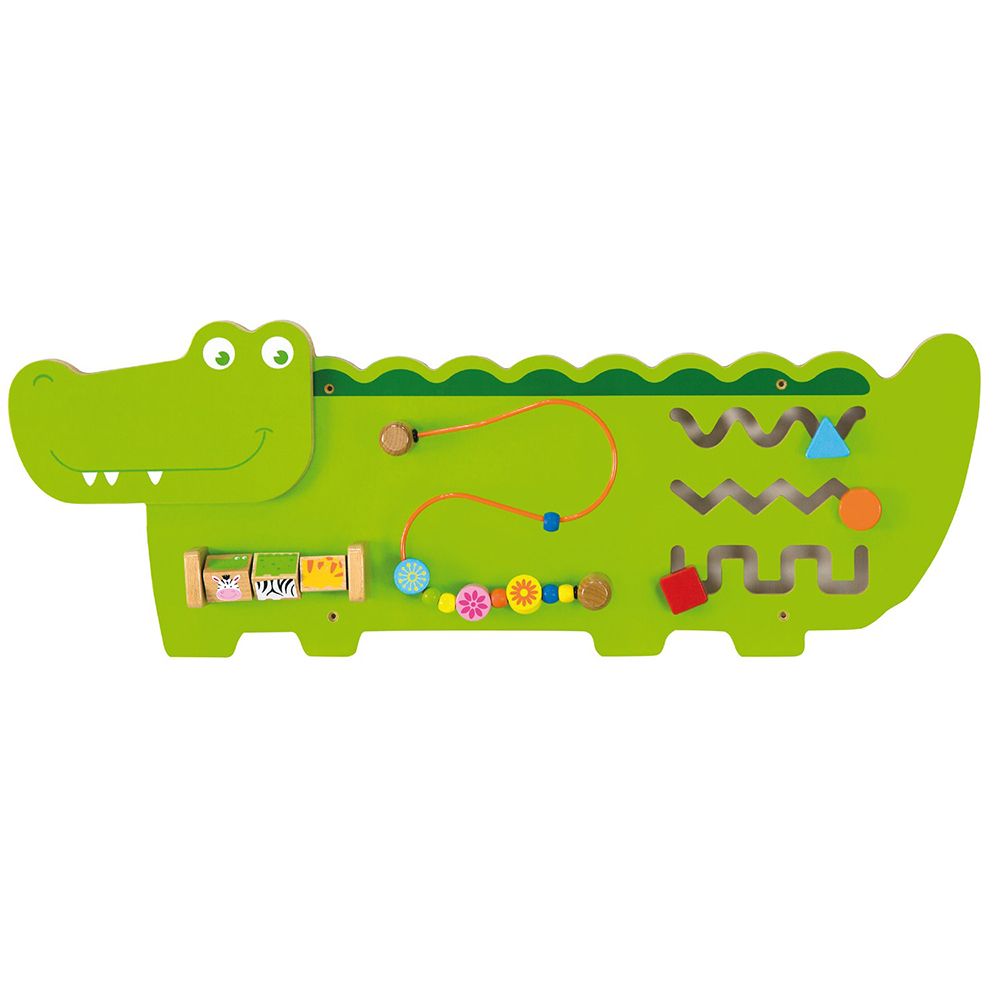 Viga toys, Активен център за стена, Зелено крокодилче
