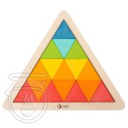 Дървена мозайка с триъгълници
