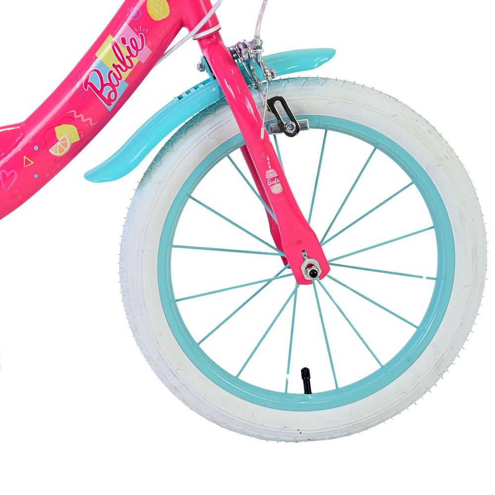Детски велосипед с помощни колела, Barbie, 16 инча