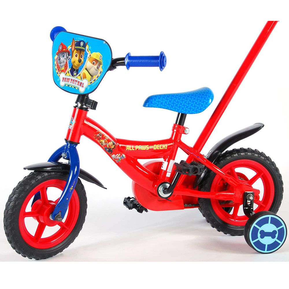 Велосипед с родителски контрол и помощни колела, Paw Patrol, 10 инча