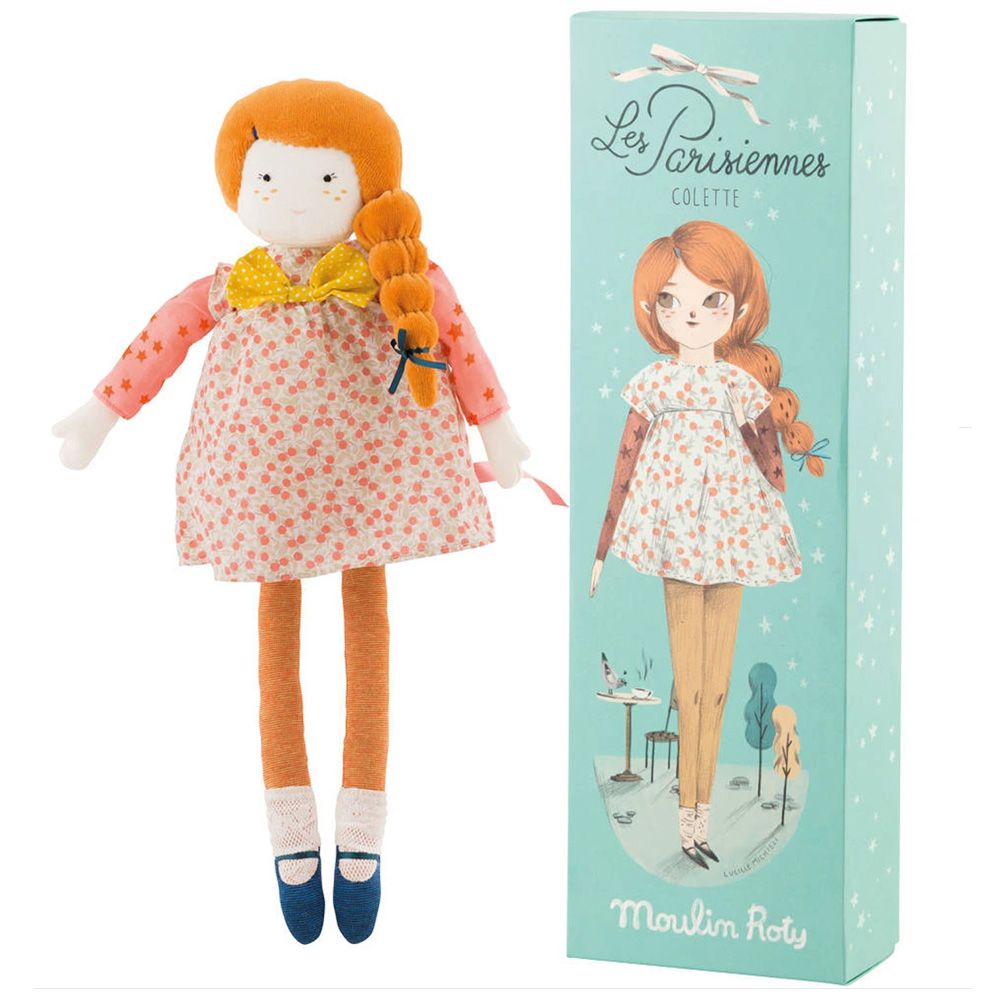 Колекция "Парижанките", Мека кукла, Мадмоазел Колет, 39 см, Moulin Roty