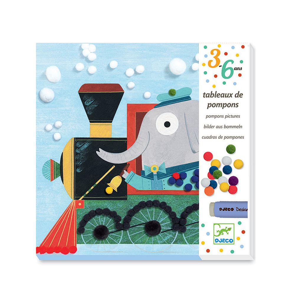 Djeco, Картинки от помпони, Всички на борда