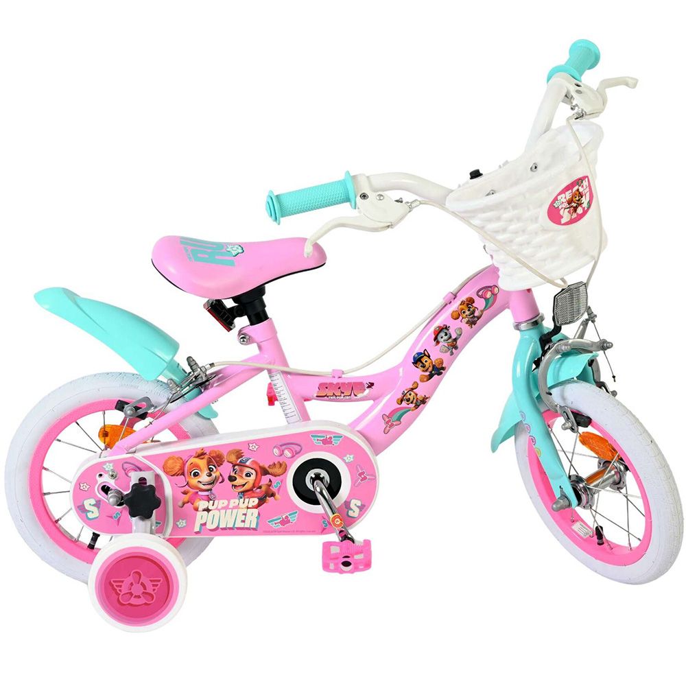 Детски велосипед с помощни колела, Paw Patrol, 12 инча, Момичета