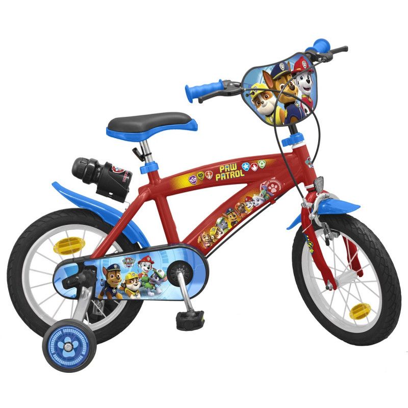 Toimsa, Детски велосипед Paw Patrol, с помощни колела, 14 инча