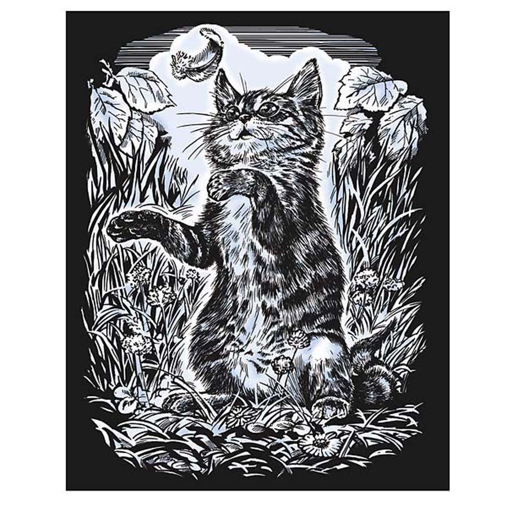 Sequin art, Гравиране на сребърна основа, Коте